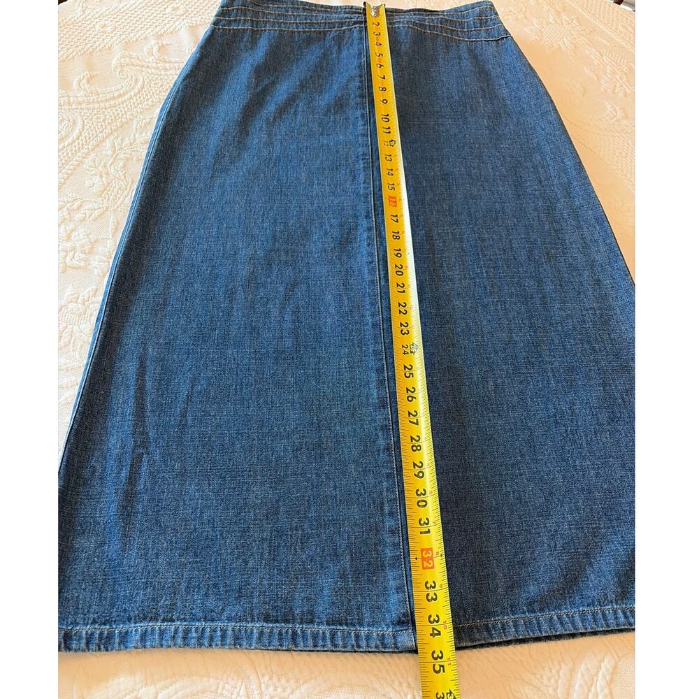 Emma James Denim Maxi Skirt Womens 12 NWT 100% Cotton Modest Western Blue - Picture 2 of 13